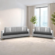 Garcia 3+2 Seater Sofa Set for Living Room (Black - Grey)