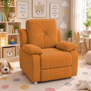 Casaliving Amos Kids 1 Seater Sofa Chair – (Black) Soft & Comfortable Cushioned Armchair for Children | Single Seater Kids Chair for Bedroom, Playroom & Nursery | Compact Modern Kids Sofa