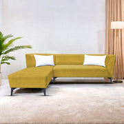 Casaliving Cassidy LHS 6 Seater L Shape Sofa Set for Living Room (Black Colour) Premium Fabric Sofa