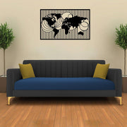 Casaliving Fenton 3 Seater Sofa Set for Living Room (Black Blue Colour) Premium Fabric Sofa