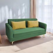 Deren 3 Seater Sofa Set for Living Room (Green Colour) Premium Fabric Sofa