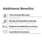 Casaliving Gerio 6 Seater LHS L Shape Sofa Set for Living Room (Blue Fabric) Premium Fabric Sofa