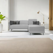 Arlond RHS 4 Seater L Shape Sofa Set for Living Room (Grey Fabric) Premium Fabric Sofa