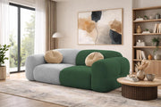 Vetras Modern Velvet Bubble Cloud Sofa, Tufted Design Upholstered 2 Seater Sofa Set for Living Room, (Black Colour) Premium Velvet Fabric Sofa