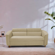Torrato 3 Seater Sofa Cum Bed for Living Room (Cream Colour Fabric) Premium Fabric Sofa