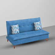 Calvin 3 Seater Sofa Cum Bed for Living Room (Black Fabric) Premium Fabric Sofa