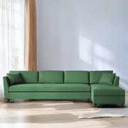 Casaliving Marvin LHS 4 Seater L Shape Sofa Set for Living Room (Black Fabric) Premium Fabric Sofa