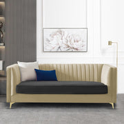 Casaliving Bion 3 Seater Sofa for Living Room (Black Fabric) Premium Fabric Sofa