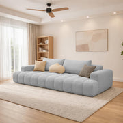 Casaliving Ajax Modern Velvet Sofa, Tufted Design Upholstered 3 Seater Sofa Set for Living Room, (Black Colour) Premium Velvet Fabric Sofa