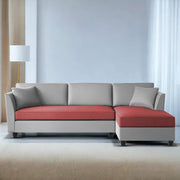 Casaliving Marvin LHS 4 Seater L Shape Sofa Set for Living Room (Black Fabric) Premium Fabric Sofa