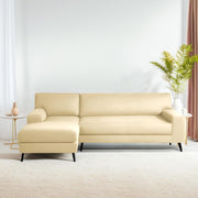 Casaliving Amelia RHS 6 Seater L Shape Sofa Set for Living Room (Black Fabric) Premium Fabric Sofa