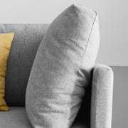 Salina LHS 6 Seater L Shape Sofa Set for Living Room (Black) Premium Fabric Sofa