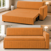 Casaliving Rion 6 Seater L Shape Corner Sofa Cum Bed for Living Room (Black Fabric) Premium Fabric Sofa Cum Bed