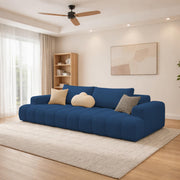 Casaliving Ajax Modern Velvet Sofa, Tufted Design Upholstered 3 Seater Sofa Set for Living Room, (Black Colour) Premium Velvet Fabric Sofa