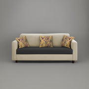 Lifestyle 3 Seater Sofa for Living Room (Black Colour Fabric)