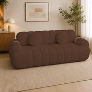 Casaliving Trex 3 Seater Sofa Set for Living Room, 3 Seater (Black) Colour Premium Velvet Fabric Sofa
