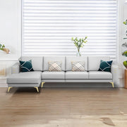 Falco LHS 6 Seater L Shape Sofa Set for Living Room (Grey Fabric) Premium Fabric Sofa