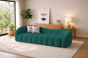 Ariana Modern Premium Boucle Fabric Sofa, Upholstered 3 Seater Sofa Set for Living Room, (Black Colour) Premium Boucle Fabric Sofa
