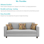 Lifestyle 3 Seater Sofa for Living Room (Black Colour Fabric)