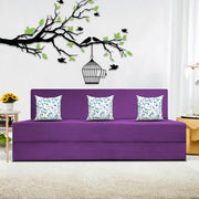 Mapron 1 Seater Sofa Cum Bed with 1 Cushions for Living Room (Black Fabric) Premium Fabric Sofa 2.5x6 Feet