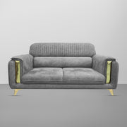 Gelio 2 Seater Sofa Set for Living Room (Black Colour) Premium Fabric Sofa