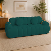 Casaliving Trex 3 Seater Sofa Set for Living Room, 3 Seater (Black) Colour Premium Velvet Fabric Sofa