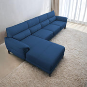Janifer LHS 6 Seater L Shape Sofa Set for Living Room (Blue Colour) Premium Fabric Sofa Set