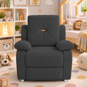 Casaliving Amos Kids 1 Seater Sofa Chair – (Black) Soft & Comfortable Cushioned Armchair for Children | Single Seater Kids Chair for Bedroom, Playroom & Nursery | Compact Modern Kids Sofa