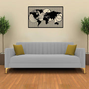 Casaliving Fenton 3 Seater Sofa Set for Living Room (Black Blue Colour) Premium Fabric Sofa