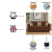 Lifestyle 3 Seater Sofa for Living Room (Black Colour Fabric)