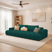 Casaliving Ajax Modern Velvet Sofa, Tufted Design Upholstered 3 Seater Sofa Set for Living Room, (Black Colour) Premium Velvet Fabric Sofa