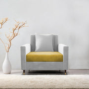 Garcia 1 Seater Sofa Set for Living Room (Black Colour) Premium Fabric Sofa