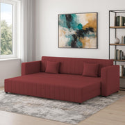 Cameron 3 Seater Sofa Cum Bed for Living Room (Maroon Fabric) Premium Fabric Sofa