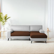 Casaliving Amelia RHS 6 Seater L Shape Sofa Set for Living Room (Black Fabric) Premium Fabric Sofa