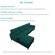 Janifer LHS 6 Seater L Shape Sofa Set for Living Room (Pine Colour) Premium Fabric Sofa Set