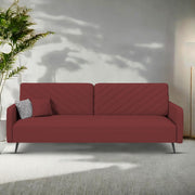 Casaliving Mazano 3 Seater Sofa Set for Living Room (Blue Colour) Premium Fabric Sofa