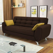 Leadown 3 Seater Sofa for Living Room (Brown) Premium Fabric Sofa