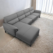 Janifer LHS 6 Seater L Shape Sofa Set for Living Room (Dark Grey Colour) Premium Fabric Sofa Set