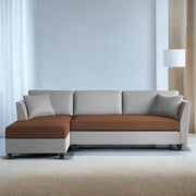 Casaliving Marvin LHS 4 Seater L Shape Sofa Set for Living Room (Black Fabric) Premium Fabric Sofa