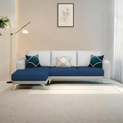 Falco LHS 4 Seater L Shape Sofa Set for Living Room (Blue Grey Fabric) Premium Fabric Sofa