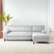 Casaliving Amelia RHS 6 Seater L Shape Sofa Set for Living Room (Black Fabric) Premium Fabric Sofa