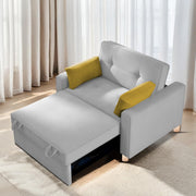 Alfred 1 Seater Sofa Cum Bed Sofa Set for Living Room (Maroon Fabric) Premium Fabric Sofa