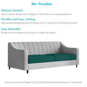Mobius 3 Seater Sofa Set for Living Room (Pine Grey Colour Sofa) Premium Fabric Sofa for Living Room