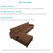 Janifer LHS 6 Seater L Shape Sofa Set for Living Room (Brown Colour) Premium Fabric Sofa Set
