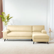 Casaliving Amelia RHS 6 Seater L Shape Sofa Set for Living Room (Black Fabric) Premium Fabric Sofa