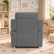 Casaliving Amos Kids 1 Seater Sofa Chair – (Black) Soft & Comfortable Cushioned Armchair for Children | Single Seater Kids Chair for Bedroom, Playroom & Nursery | Compact Modern Kids Sofa