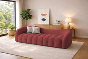 Ariana Modern Premium Boucle Fabric Sofa, Upholstered 3 Seater Sofa Set for Living Room, (Black Colour) Premium Boucle Fabric Sofa