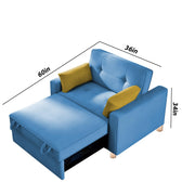 Alfred 1 Seater Sofa Cum Bed Sofa Set for Living Room (Maroon Fabric) Premium Fabric Sofa