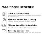 Casaliving James RHS 6 Seater L Shape Sofa Set for Living Room (Turquise Black Colour) Premium Fabric Sofa