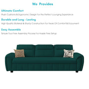 Alicia 3 Seater Sofa Cum Bed for Living Room (Pine Fabric) Premium Fabric Sofa